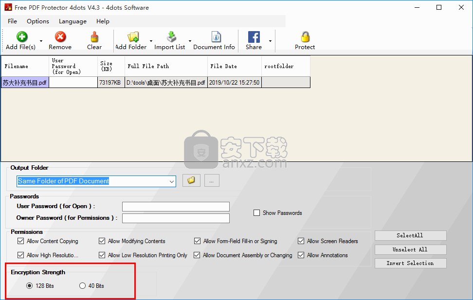 Free PDF Protector 4dots