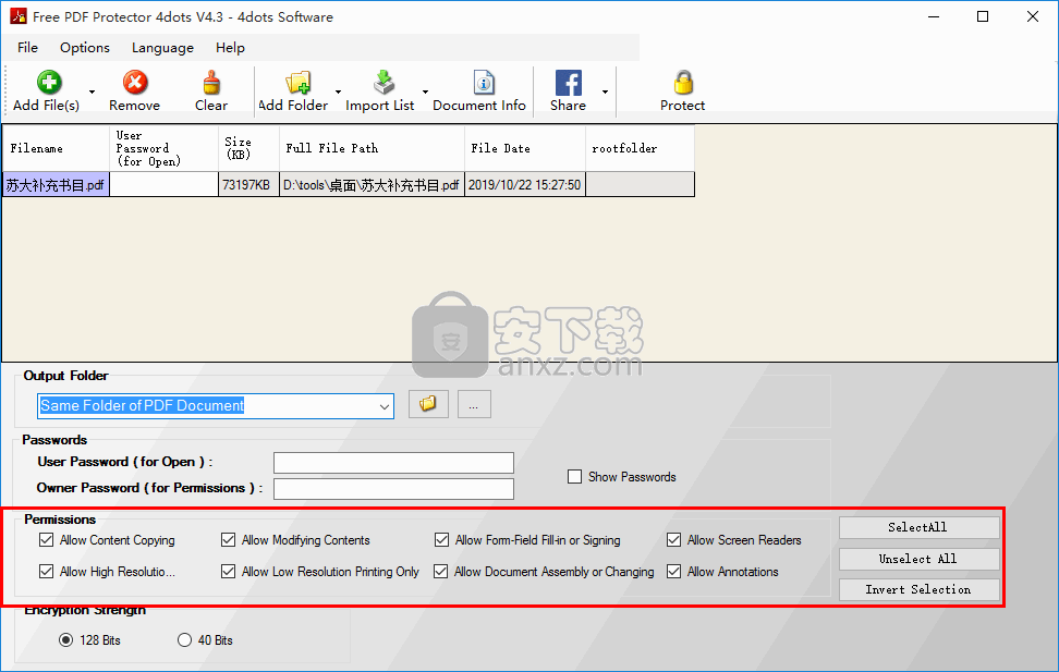 Free PDF Protector 4dots