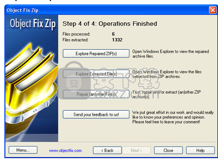 Object Fix Zip(zip压缩包修复软件)