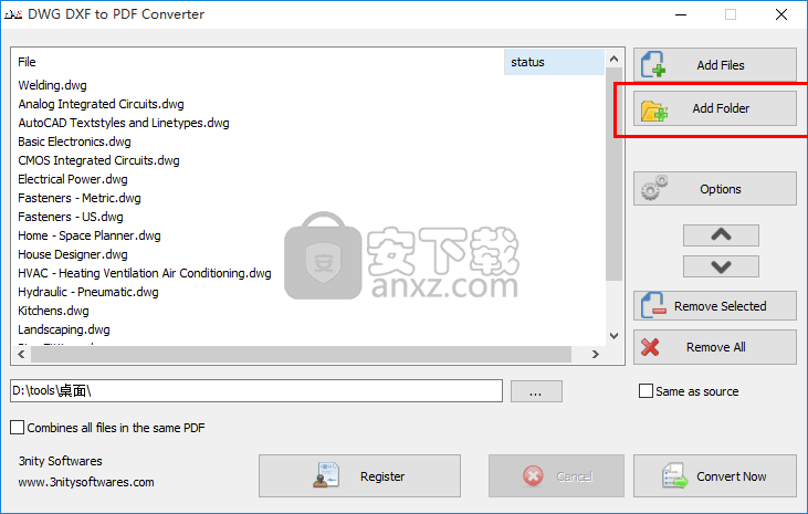 DWG DXF to PDF Converter