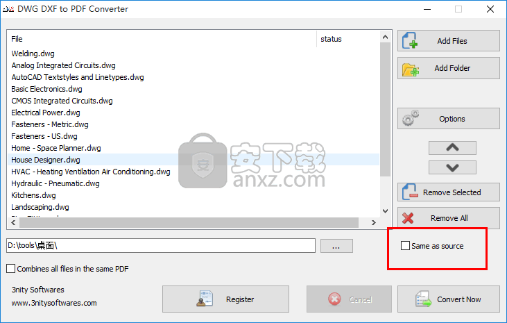 DWG DXF to PDF Converter