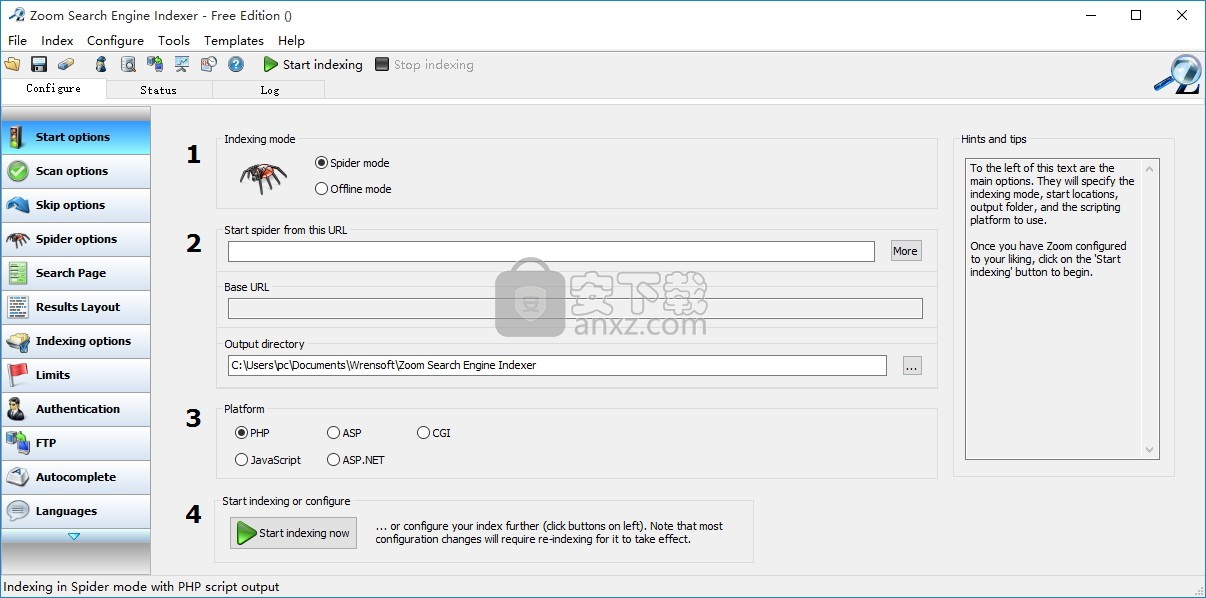 Zoom Search Engine Indexer(网站套件开发工具)