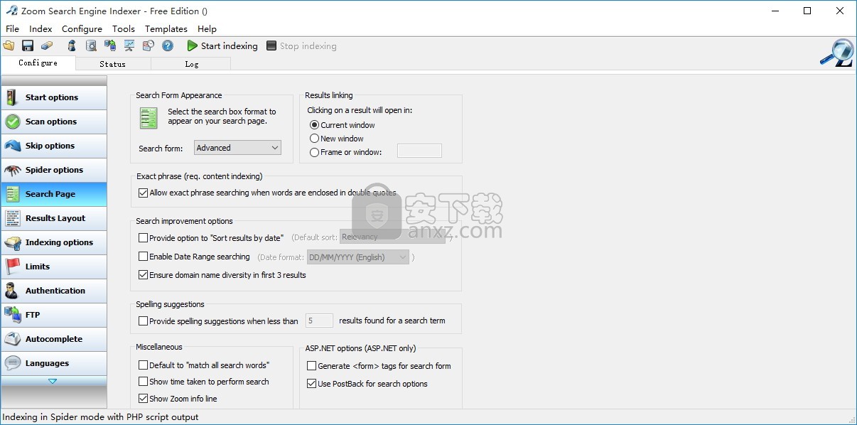 Zoom Search Engine Indexer(网站套件开发工具)