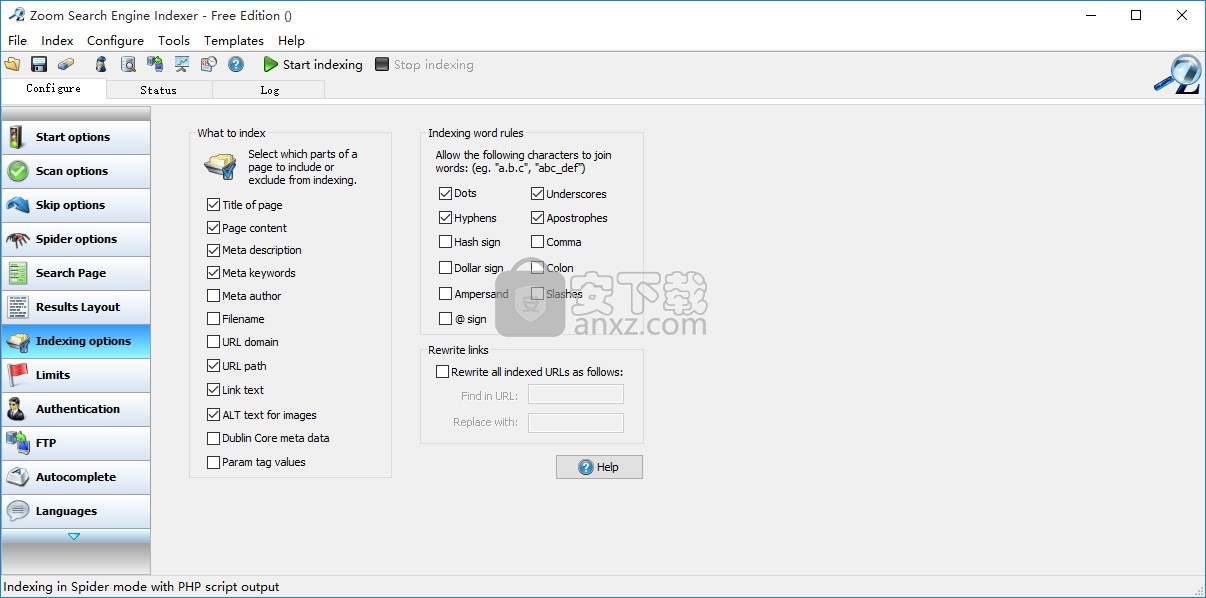 Zoom Search Engine Indexer(网站套件开发工具)