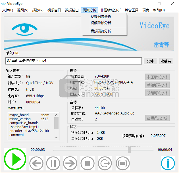 VideoEye(视频码流分析工具)