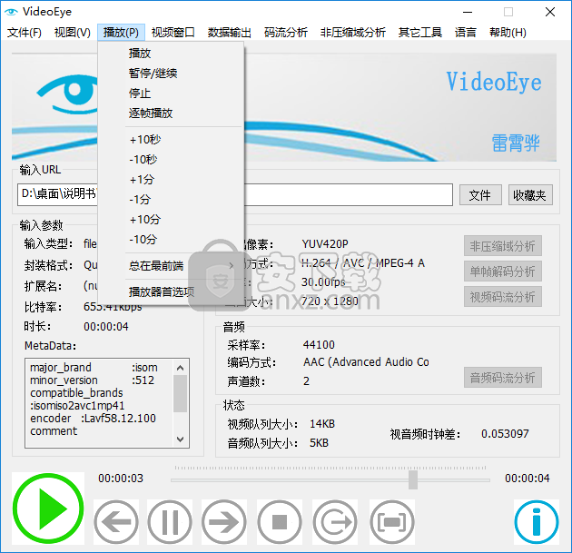 VideoEye(视频码流分析工具)