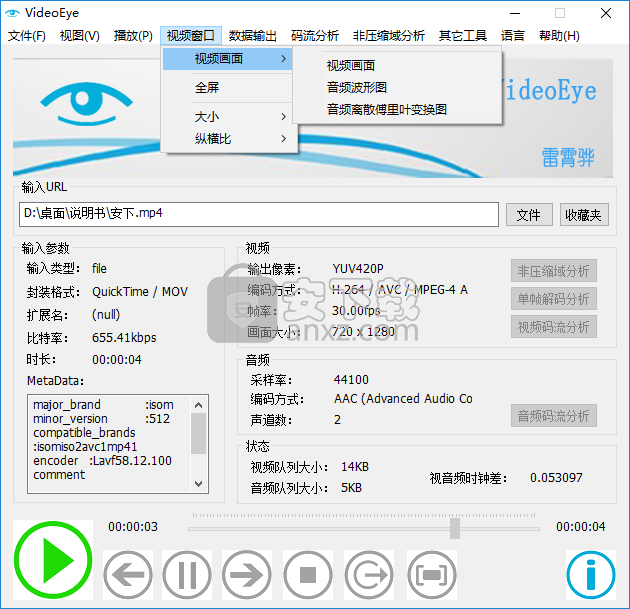 VideoEye(视频码流分析工具)