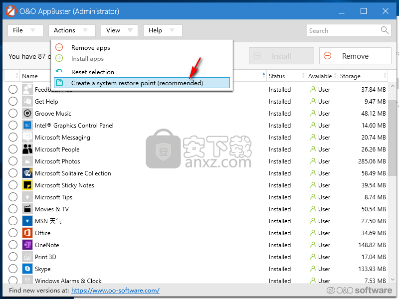 O&O AppBuster(win10应用删除软件)