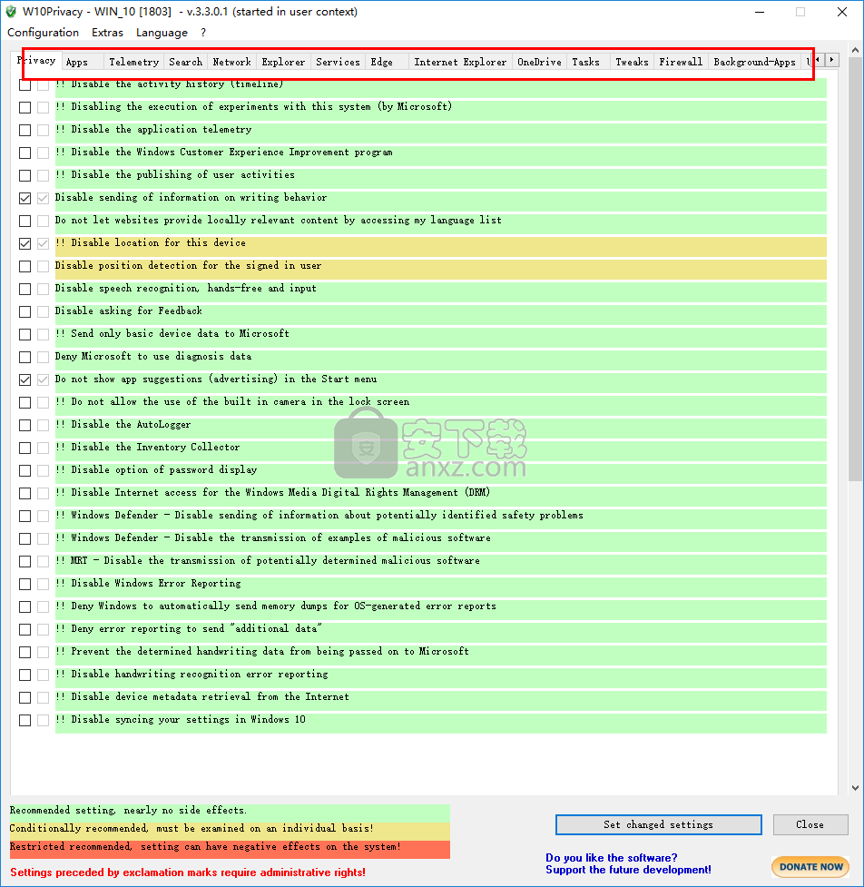 W10Privacy(Win10隐私删除工具)