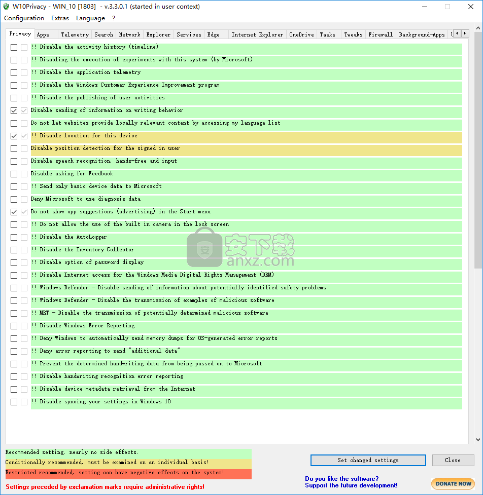 W10Privacy(Win10隐私删除工具)