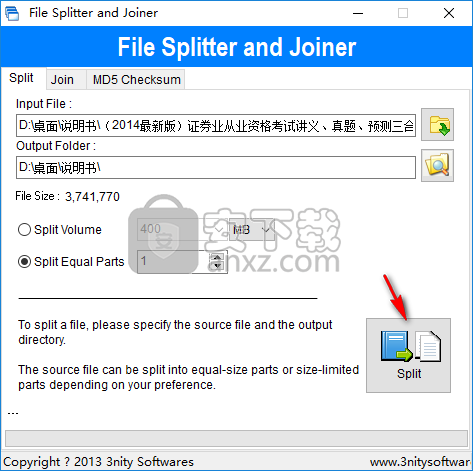 File Splitter and Joiner(文件分割合并工具)