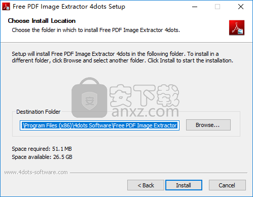 Free PDF Image Extractor 4dots(PDF图片提取软件)