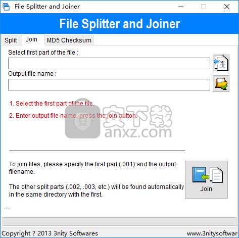 File Splitter and Joiner(文件分割合并工具)