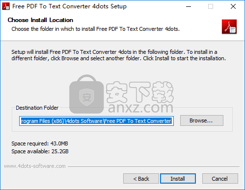 Free PDF To Text Converter 4dots(PDF转文本工具)