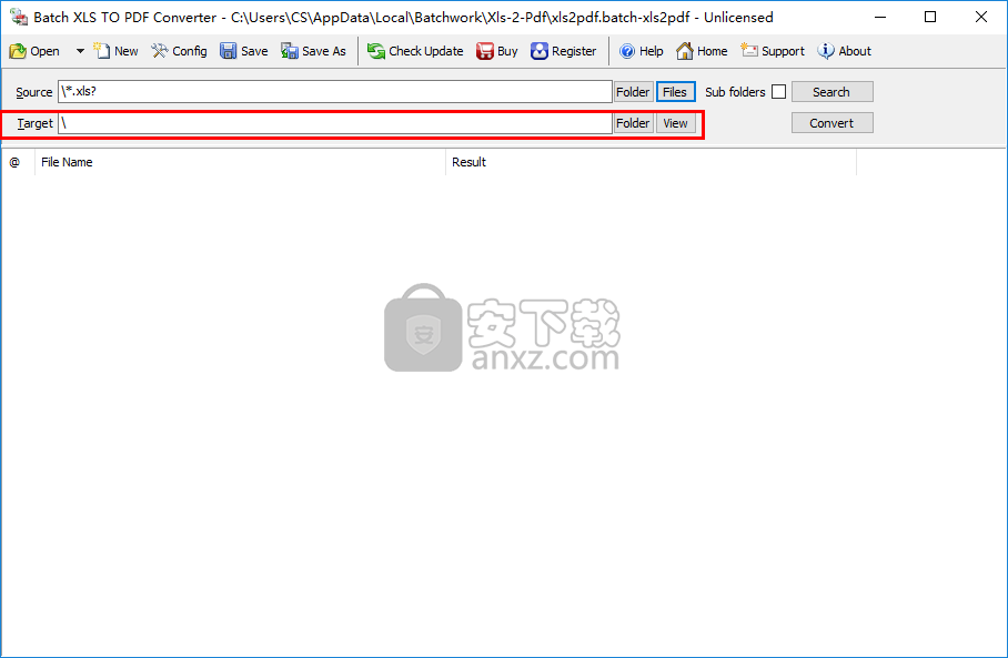 Batch XLS TO PDF Converter(XLS到PDF转换器)