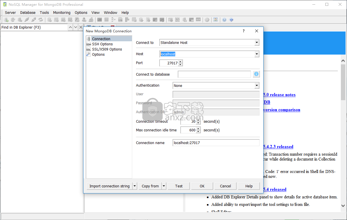 nosql manager for mongodb pro