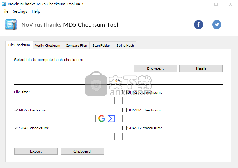 NoVirusThanks MD5 Checksum Tool(MD5文件校验工具)