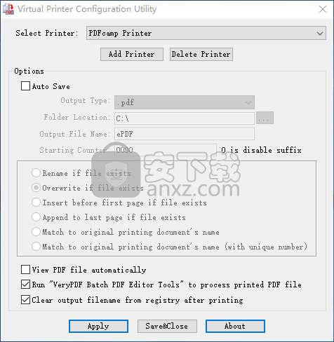 VeryPDF PDFcamp Printer(PDF虚拟打印机)