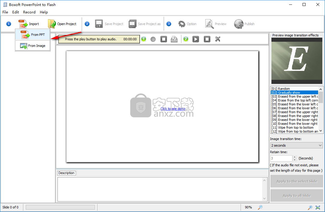 Boxoft PowerPoint to Flash(PPT转Flash软件)