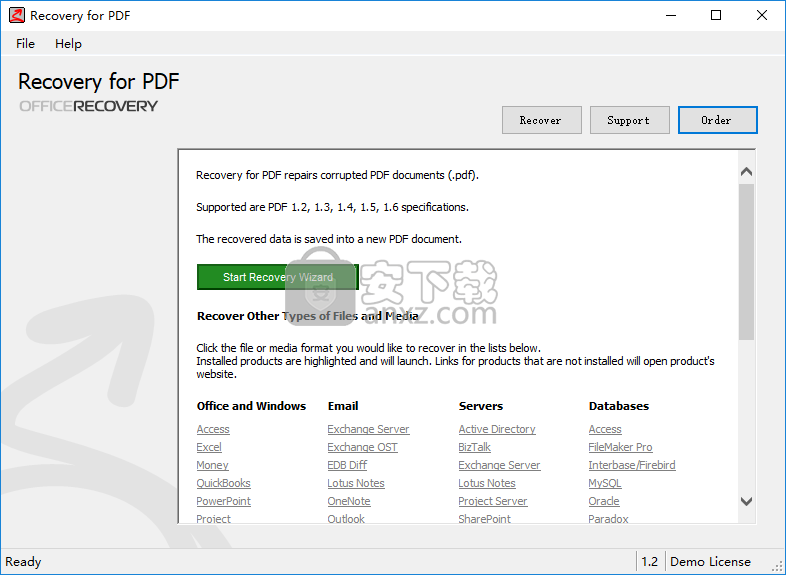 Recovery for PDF(pdf文件修复工具)