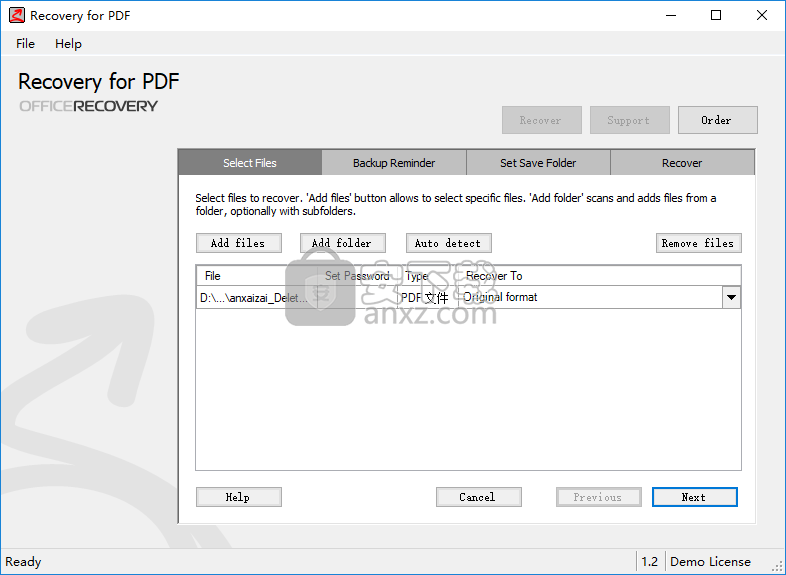 Recovery for PDF(pdf文件修复工具)