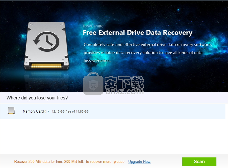 IUWEshare Free External Drive Data Recovery(硬盘数据恢复工具)