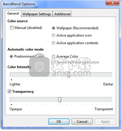 AeroBlend(根据壁纸颜色自动调节外观颜色工具)