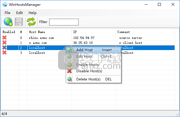 WinHostsManager(hosts文件修改工具)