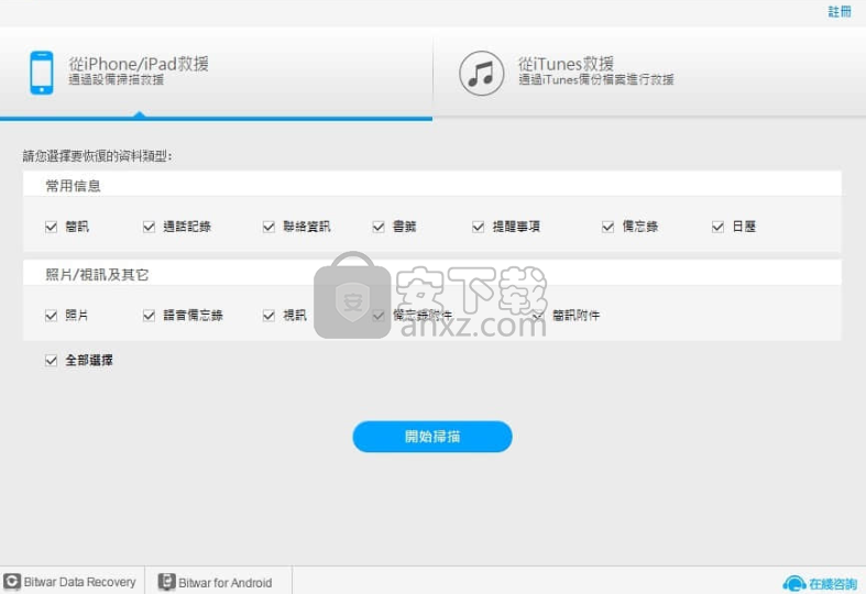 Bitwar iPhone Data Recovery(iPhone数据恢复工具)