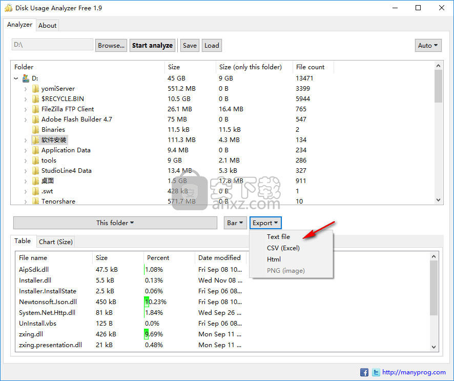 Disk Usage Analyzer Free(磁盘使用率分析工具)