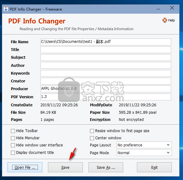 Adept PDF Info Changer(PDF信息修改工具)