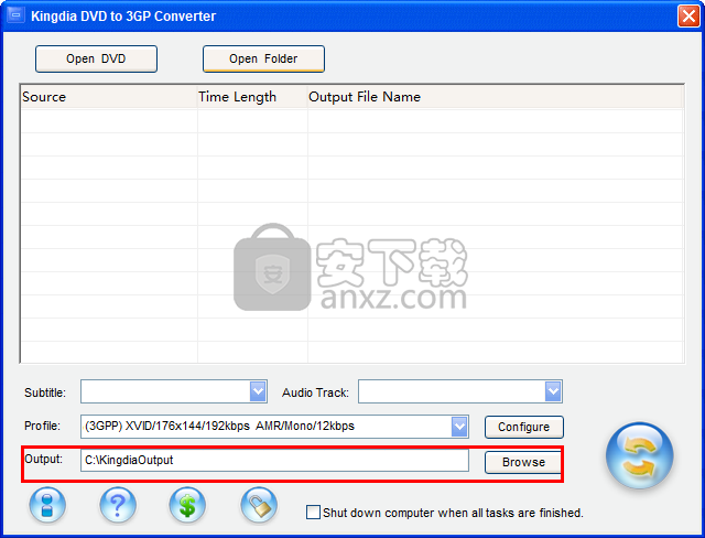 Kingdia DVD to 3GP Converter(DVD转3GP视频格式转换器)