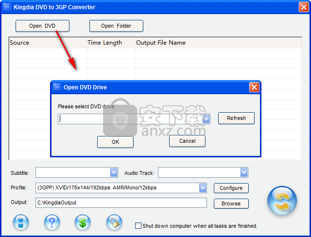 Kingdia DVD to 3GP Converter(DVD转3GP视频格式转换器)