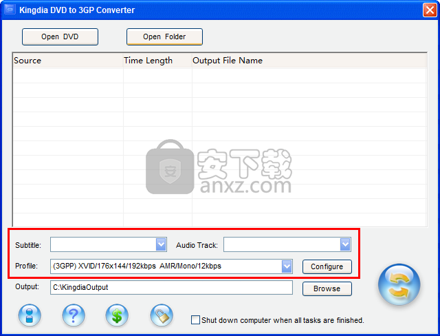 Kingdia DVD to 3GP Converter(DVD转3GP视频格式转换器)