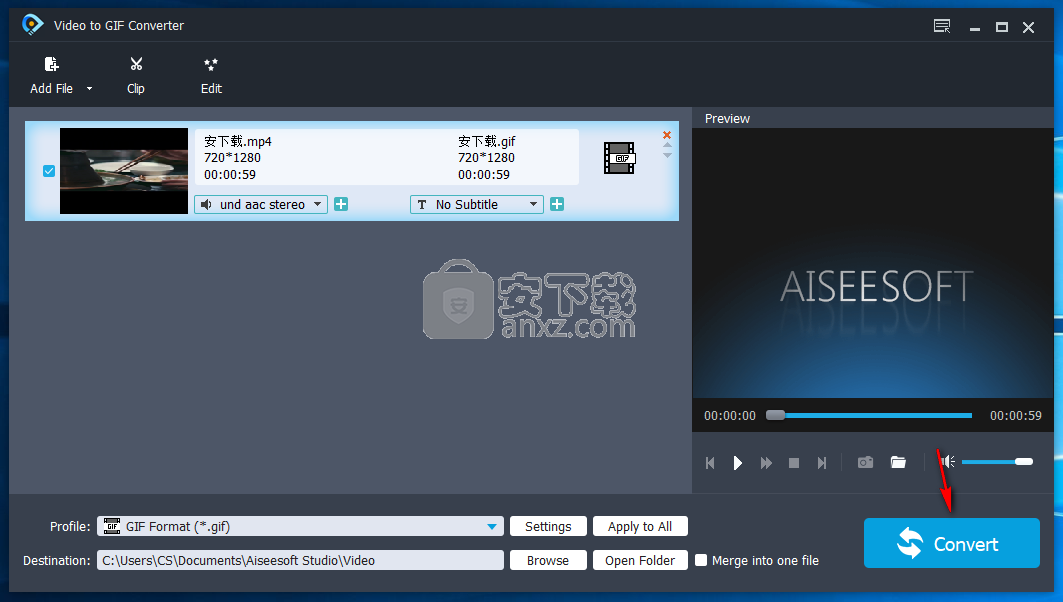 Aiseesoft Video to GIF Converter(视频转GIF)