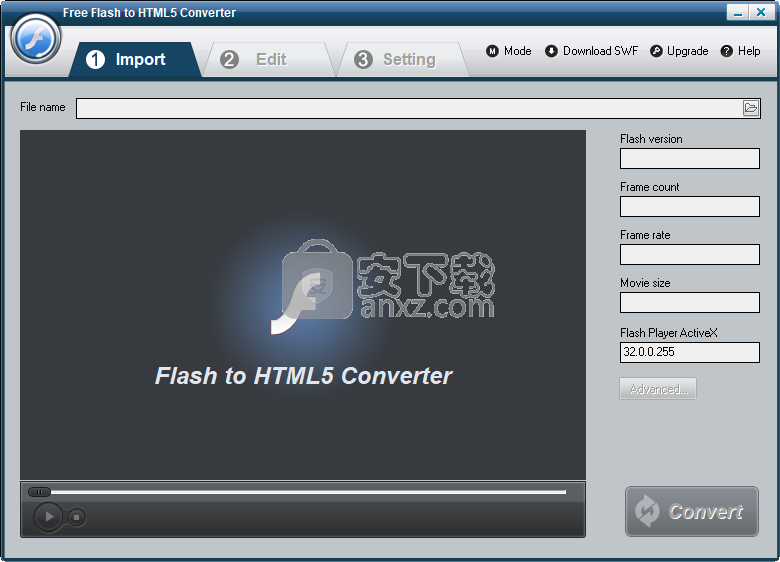 Free Flash to HTML5 Converter(FLASH转HTML5转换器)