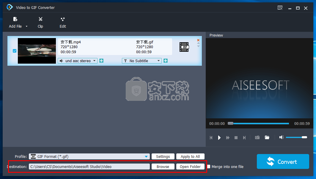 Aiseesoft Video to GIF Converter(视频转GIF)