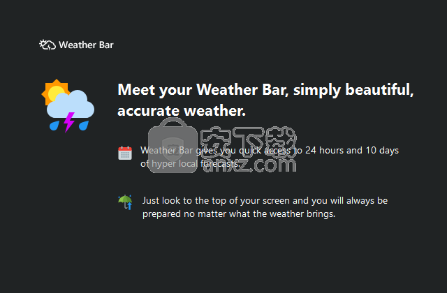 Weather Bar(桌面天气预报软件)