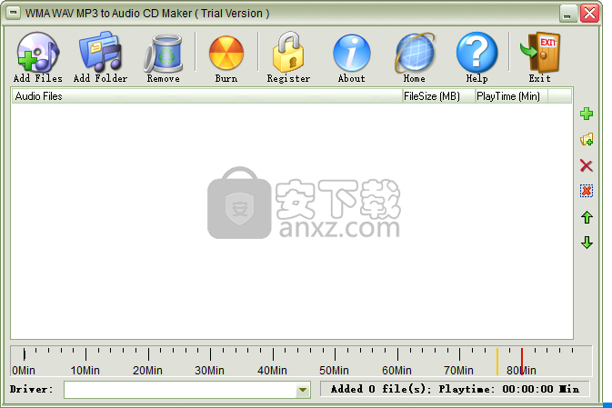 WMA WAV MP3 to Audio CD Maker(音频CD制作软件)