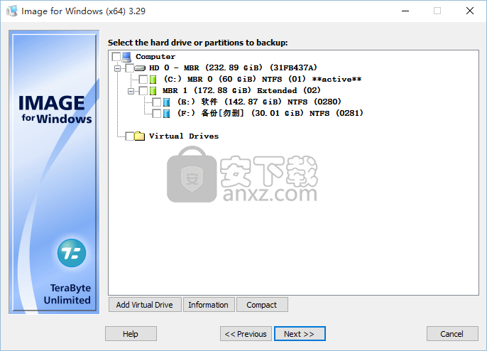 Image For Windows(硬盘分区备份)