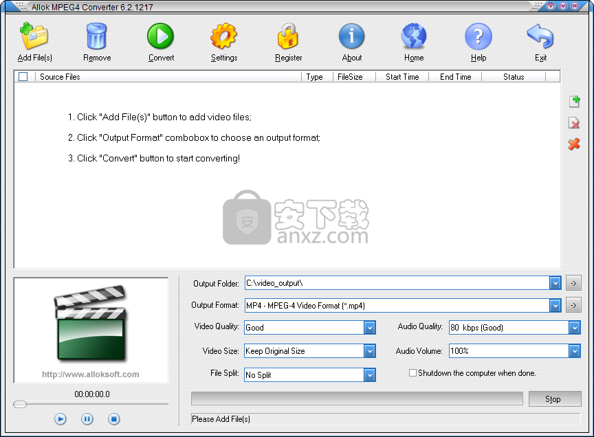 Allok MPEG4 Converter(MPEG4视频转换工具)