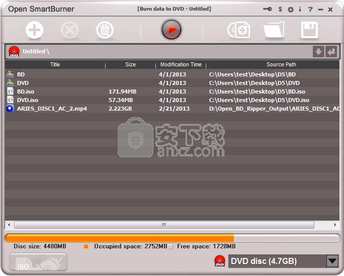 Open SmartBurner(dvd蓝光刻录软件)