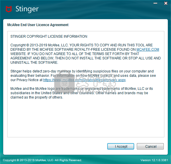 McAfee Stinger Raptor(迈克菲杀毒软件)