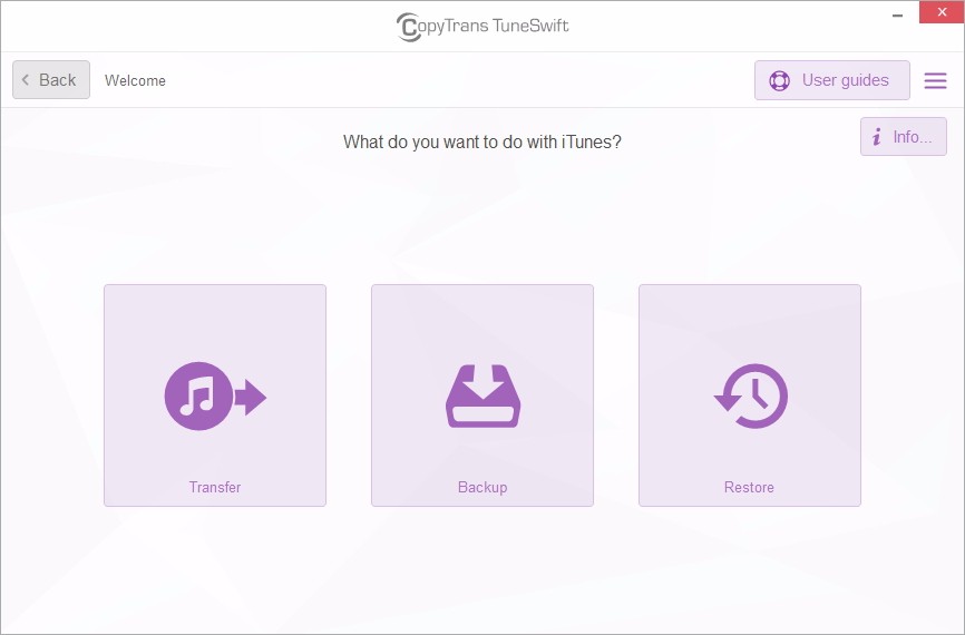 CopyTrans TuneSwift(iTunes数据同步备份)