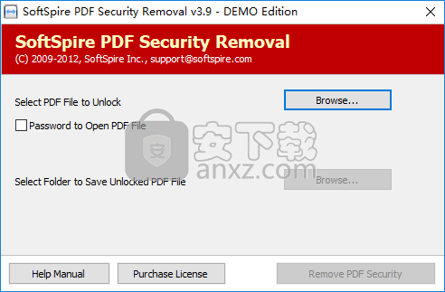 SoftSpire PDF Security Removal(PDF密码删除工具)