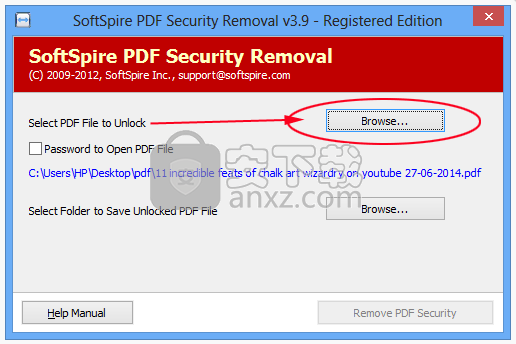 SoftSpire PDF Security Removal(PDF密码删除工具)