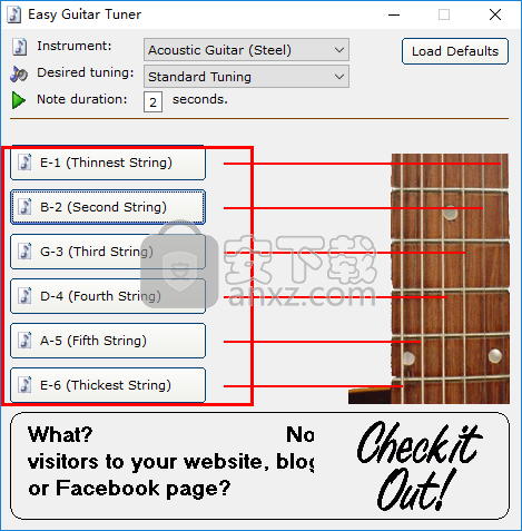 Easy Guitar Tuner(吉他调音软件下载)