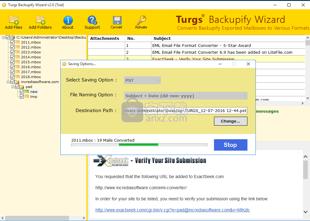 Turgs Backupify Wizard(邮件转换软件)
