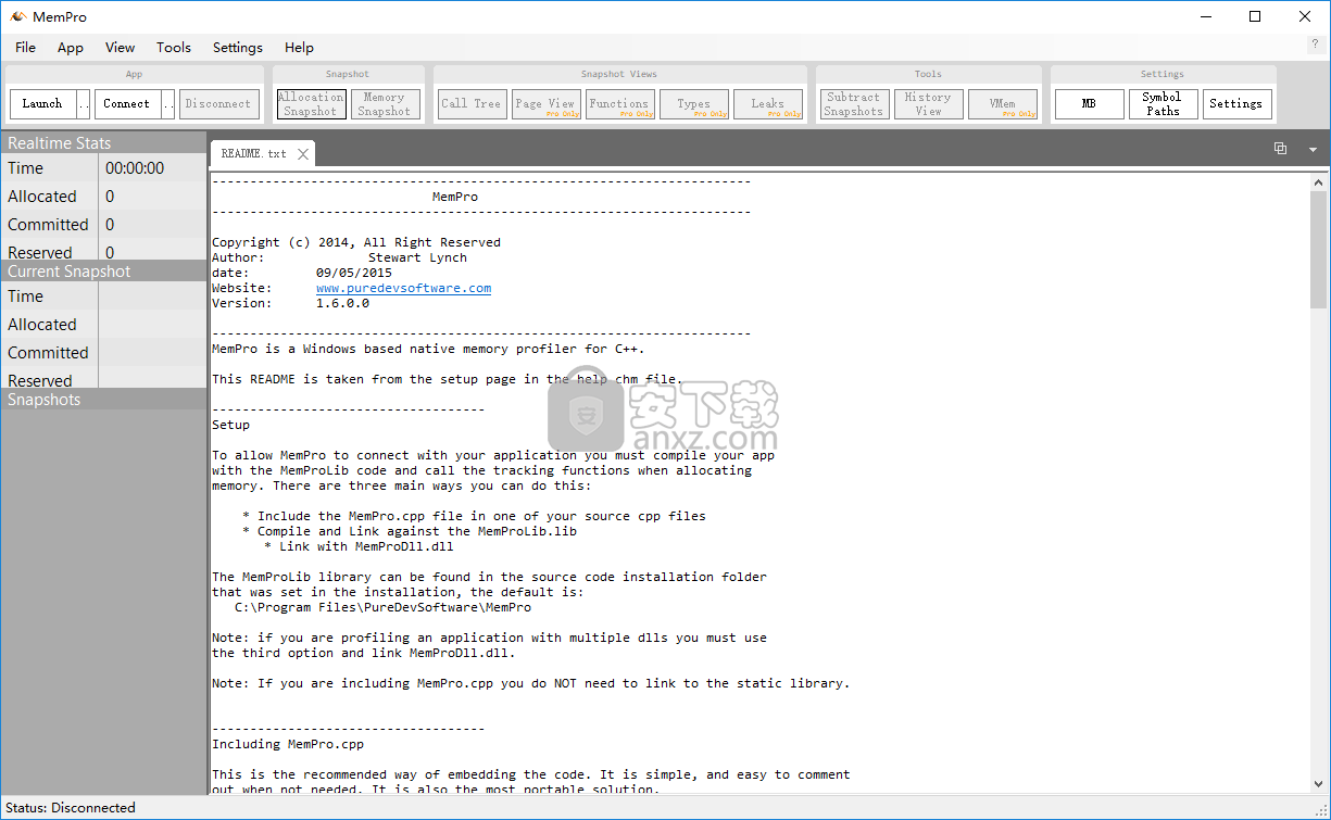 Puredev MemPro(内存分析工具)