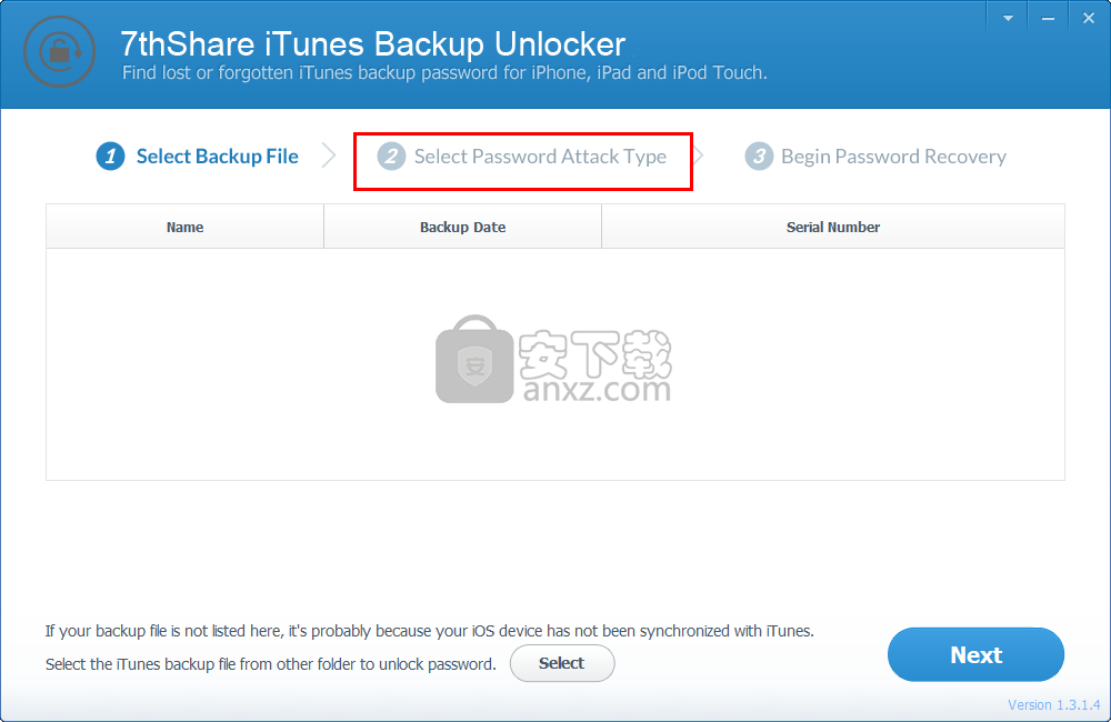 7thShare iTunes Backup Unlocker(iTunes备份解锁器)